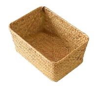 Seaweed Iron Square Storage Basket | Yellow SML Kitchen Picnic: Wicker Weave Fruit Dish Bread Sundries Storage Organizer Case(S-yellow)
