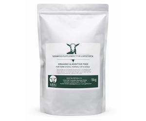 Seaweed Organic Granular Supplement, Natural Plant & Animal Nutrition, Rich in Vitamins, Minerals, Trace Elements, Suitable for Pets, Livestock, Gardening, Eco-Friendly Packaging, Non-GMO - 5kg