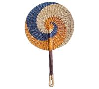 Seaweed Weaving Fan Nordic Hand Woven Africans Portable Handheld Straw For Party Wall Decoration Handwoven Grass Fan