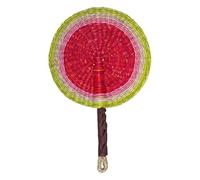 Seaweed Weaving Fan Nordic Hand Woven Africans Portable Handheld Straw For Party Wall Decoration Handwoven Grass Fan