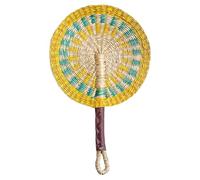 Seaweed Weaving Fan Nordic Hand Woven Africans Portable Handheld Straw For Party Wall Decoration Handwoven Grass Fan