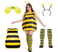 Seawhisper Bumble Bee Costume Bumblebee Adult Women Plus Size 24 26, Yellow