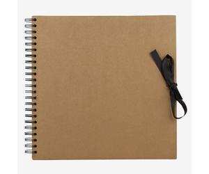 Seawhite : 30x30 Brown Paper Display Book : 40 sheets : spiral pad