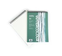 Seawhite - A4 Pad for Watercolours and all Wet Media - 15 Sheets - 350gsm - Neutral Ph - Wiro Bound
