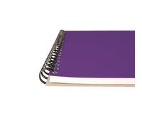Seawhite - A4 Portrait Classic Spiral Sketchbook - 140gsm Paper - Deep Purple Cover