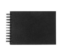 Seawhite : A5 Black Card 220gsm : 40 sheets : spiral pad wide spine