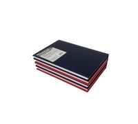 Seawhite - A5 Hardback Sketchbooks, Navy Blue and Red - Pack of 4-92 Pages - 140gsm Seawhite Cartridge Paper