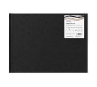 Seawhite Black Cloth Cover Sketchbook 140gsm Landscape A4