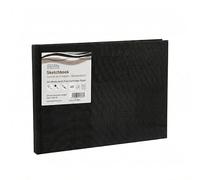 Seawhite Black Cloth Hardback Sketchbook 140gsm Landscape A5