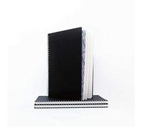 SEAWHITE Black Euro Spiral Hardback Sketchbook 160gsm Portrait A5-149x201mm