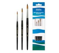 Seawhite of Brighton Kolinsky Sable Artist Paint Brush Set - 3pc