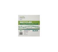 Seawhite Of Brighton Watercolour Recycled Paper Block - 20 x 20 cm - 12 Sheets - 300gsm - GLUED ON 4 Edges - Acid Free - White