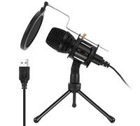 SEAYACK Desktop USB Gaming Microphone Omnidirectional Condenser 360 Degree Pick Up for High Sound for Video Conference