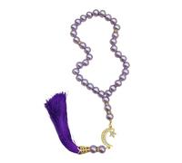 SEAYACK Stylish Glass Tasbih 33 Beads Prayer Muslims With Tassels Unisex Elegant Spiritual Accessory Prayer