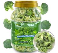 SEAYOFA Freeze Dried Broccoli Florets, 3.17oz Dehydrated Broccoli Vegetables, No Bitter Frozen Broccoli Florets for Snack, Soup, Pasta, Camping, Quickly & Emergency Food Supply, Vegan