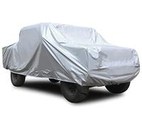 SEAZEN Car Cover 6 Layers, Waterproof Truck Car Cover, Snowproof/UV Protection/Windproof, Universal Car Covers Breathable Fabric with Cotton (240" to 250")