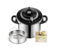 SEB Clipso+ CHEF 10L Pressure Cooker, 7-10 Containers, Induction, 4 Cooking Programs, One Hand Opening and Closing the Lid P4551500