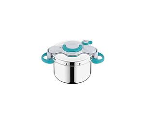 Seb ClipsoMinut'easy+ 7.5 L+ Stainless Steel Pressure Cooker Book 100 Recipes, Induction Pressure Cooker, Folding Handles, Easy to Use, Made in France P4904816, Stainless Steel