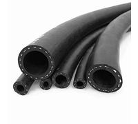SEB Enterprises Reinforced Rubber Fuel Hose Pipe (1m, 6mm ID - 13mm OD), Textile Reinforced Rubber Hose Pipe, SAE J30 R6 Rated