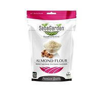 Seba Garden Extra Fine Almond Flour 1 KG - Blanched Ground Almonds from California, Keto Friendly, Gluten Free Baking Flour, Resealable Ziplock Pack