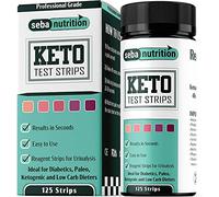 SEBA Nutrition - Keto Urine Test Strips - Urinalysis Test Sticks - Design for Ketogenic and Low Carb Diets - Best for Accurate Meter Measurement of Ketones - New Improved Formula (125 Strips)