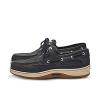 Sebago Clovehitch II FGL Waxed Boat Shoes - Leather Moccasins for Men with Breathable Mesh Panels, Anatomical EVA Midsoles, and Slip-Resistant Outsoles, Blue Navy, 7 UK