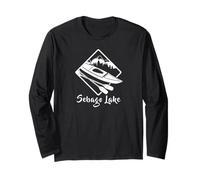 Sebago Lake Maine Camping Rustic Boating Kayak Kayaking Long Sleeve T-Shirt