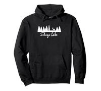 Sebago Lake Maine Rustic Deer Buck Woods Forest Campground Pullover Hoodie