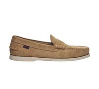 Sebago Mens Dan Flesh Out Leather Loafers (Beige Camel) - Flax - Size UK 8