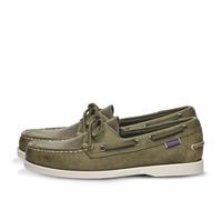 Sebago Men's Docksides Portland Crazy H Boat Shoes, Green (Green Military 909), 8.5 UK
