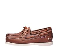 Sebago Portland Boat Shoes - Full-Grain Leather Moccasins, Brown, 7.5 UK