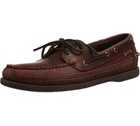 Sebago Schooner Waterproof Boat Shoes - Leather Moccasins for Men Featuring 360-Degree Rawhide Lacing and Non-Marking Slip-Resistant Soles, Dark Brown Gum, 11.5