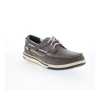 Sebago Triton Three Eyelets Nubuck Mens Gray Loafers & Slip Ons Boat Shoes