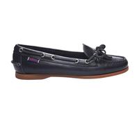 Sebago Women's Nina Waxed Leather Bala Moccasin in Navy | Size: 3 Sebago Navy 3