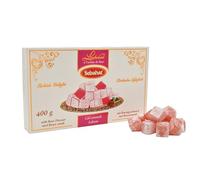 Sebahat Turkish Delight Lokum in Gift Box (Rose Flavour, 400g) 24 Pieces
