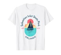Sebastian Inlet State Park Orlando Value Graphic T-Shirt, Men, White, L