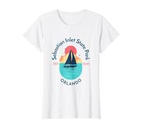 Sebastian Inlet State Park Orlando Value Graphic T-Shirt, Women, White, M