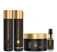SEBASTIAN PROFESSIONAL - Bundles Set: Dark Oil Lightweight Shampoo 250ml, Dark Oil Lightweight Conditioner 250ml, Dark Oil Lightweight Mask 150ml & Da