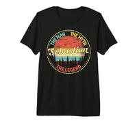 Sebastian The Man The Myth The Legend Men Personalized Name Premium T-Shirt