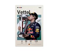 Sebastian Vettel Canvas Poster Bedroom Decor Landscape Office Room Decor Gift 12x18inch(30x45cm)
