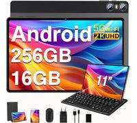 SEBBE 2026 Tablet 11 Inch Android, Gemini AI Screen 2K, 16GB RAM +256G + 2TB TF, 10000mAh, 2.0 GHz Octa-Core,Widevine L1,8 MP + 20 MP+2 MP,2000 * 1200 Pixels, Metal Cover with Mouse Keyboard Brown