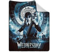 SEBKQ Wednesday Blanket, Super Soft Flannel Throw Blanket, Adult Kids Sofa Bed Nap Blanket, Lightweight, Comfortable and Warm, Suitable for All Seasons(60"X50")