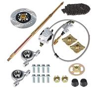 SEBLAFF 32In Go Kart ATV Rear Axle Assembly Kit Shaft Hub Chain Brake 815mm