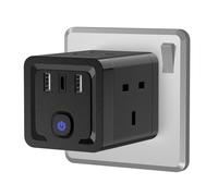 SEBLIP Multi-Plug Adapter with 3 USB Ports, 4-Way Plug Adapter for the UK, and a 7-in-1 Travel Adapter with a Master Switch and Indicator Light (Black)