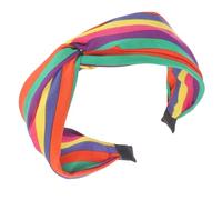 SeBneny Rainbow Pride Headbands for Women Rainbow Fabric Knotted Headband Colorful Stripes Stretchy Elastic Hair Hoop Holiday Party Costume Headwear