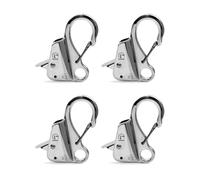 Sebnux Quick Release Boat Fender Clip Boat Bumper Clip (4, Silver)