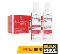 SEBORADIN FORTE Hair Loss Scalp Treatment Ampoules + Shampoo + Conditioner 3-Pcs