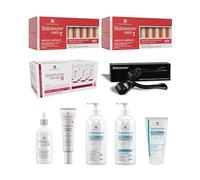 SEBORADIN Maria Red Set - Dermaroller - Ampoules Forte - Fito Cell Serum - Night Scalp Serum - Scalp Peeling - Shampoo Conditioner Hair Cream Leave-in Hydro Balance