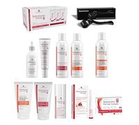 SEBORADIN Maria White Set PRO - Dermaroller - Professional Peeling - Fito Cell Serum 15 x 6g - Shampoo x2- Mask - Eyebrow and Eyelash Activator 6 ml - Revitalizing Mask Conditioner - Vitamins
