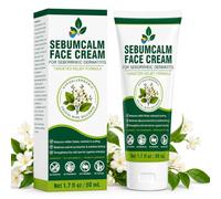 Seborrheic Dermatitis & Psoriasis Face Cream - Gentle Relief for Red Itchy Flaky Skin - Eczema Cream for Sensitive Skin Men & Women - Daily Moisturiser with Ceramides - 50ml